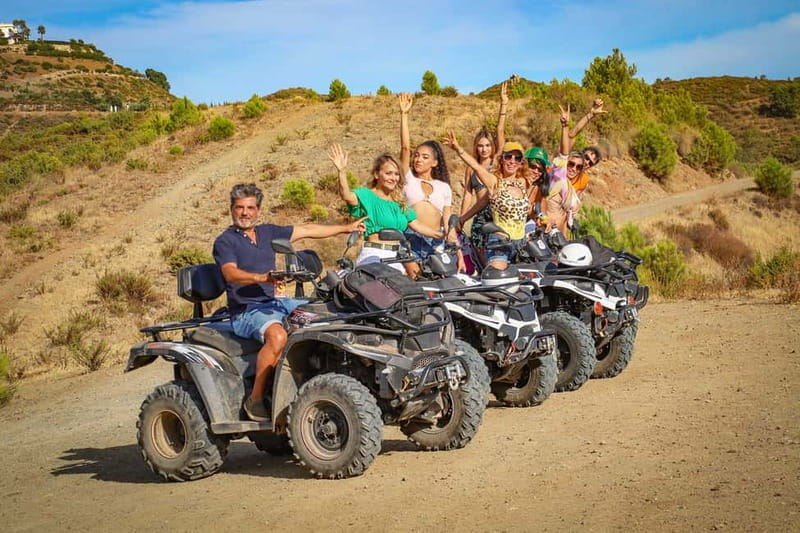 2 hours Quad Tour Marbella - 170€ per Quad up to 2 people - Mountain views, coastal horizons, and a river stop