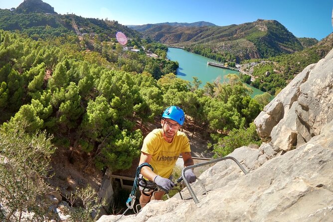 Caminito del Rey - Via Ferrata & Zip Line Adventure - Climbing the steel rungs