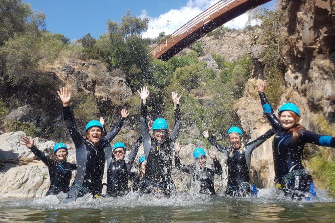 Canyoning Gorge Descent, river walk in Benahavis. - A stream becomes the adventure course