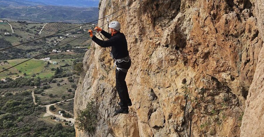 From Estepona: Vía Ferrata de Casares guided climbing tour - Views from above Casares