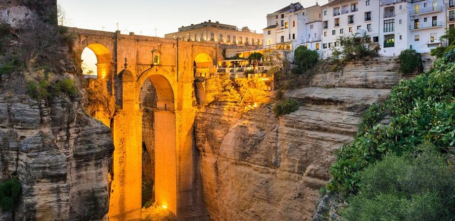 From Malaga or Marbella: Ronda Private Day Trip - Seeing the gorge from Puente Nuevo