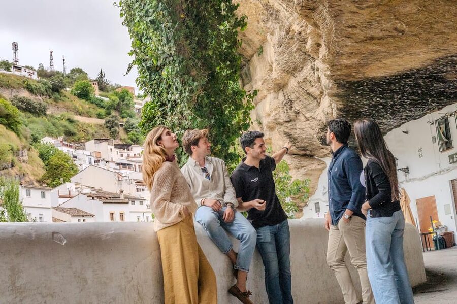 From Málaga: Ronda, White Village & Sevilla Day Trip - From Málaga to Setenil de las Bodegas