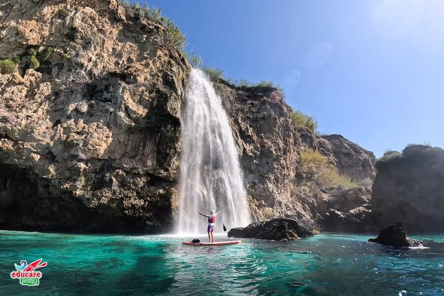 From Nerja: Guided Paddle Surf Cliffs and Maro Waterfall - A first lesson before you reach open water