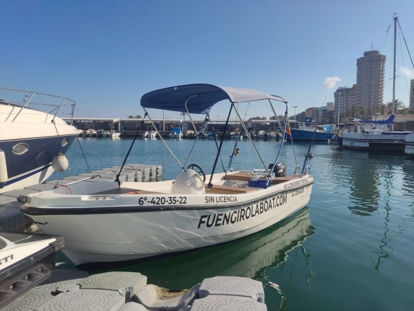 Fuengirola no License Boat from 2 To 4 Hours - Shade, sun, seats, and music