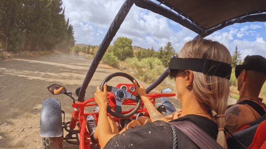 Guided Buggy Tour Mijas - Walking the last 100 metres to Eagle Viewpoint
