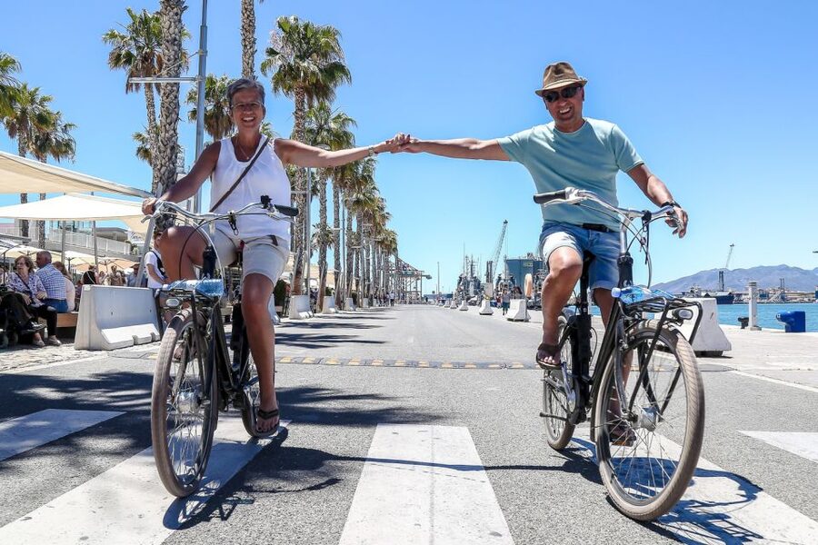 Malaga Bike Tour - Old Town, Marina & Beach - From Plaza de la Marina to the Old Town