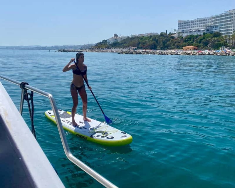 Málaga: Boat Tour w/ Snorkeling, Water Activities, and Lunch - Searching for dolphins off Benalmádena