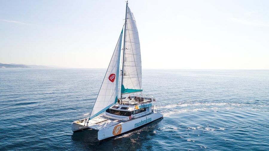 Malaga: Catamaran Sailing Cruise with Swimming & Optional DJ - A short sail, with a route that can change