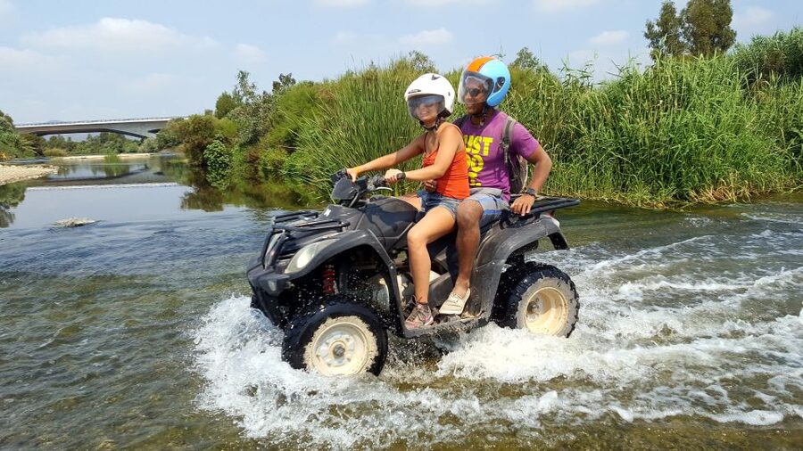 Málaga: Off-Road 2-Seater Quad Tour through Land and River - From asphalt to dusty tracks