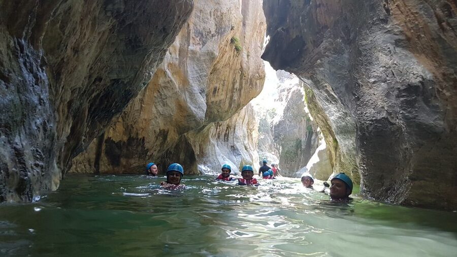 Marbella: Beginner Canyoning Tour with Safety Equipment - Gearing up before entering the water