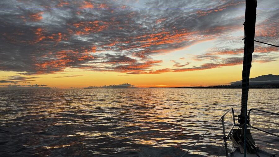 Marbella: Sunset Sailing Trip with Drinks and Snacks - Cava, olives and a warm layer