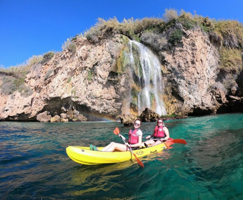 Nerja: Guided Kayak Tour Nerja Cliffs and Maro Waterfall - Cascada de Maro and the swim break