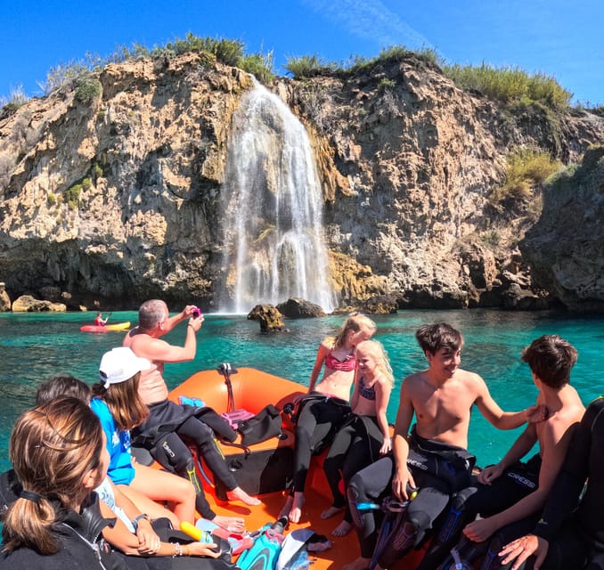 Nerja-Maro: Snorkeling & Sea Scooter Speedboat Trip - Getting ready for the water
