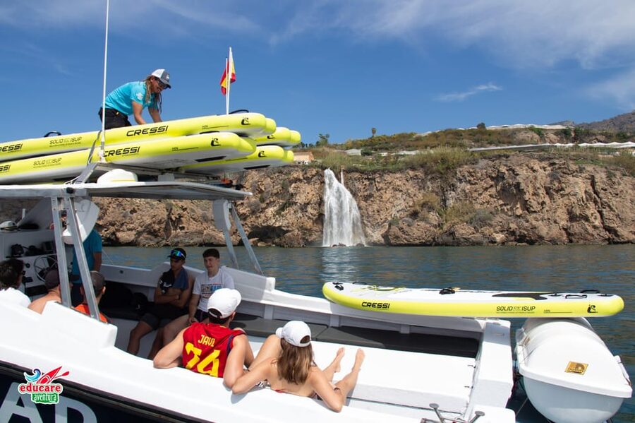 Nerja: Maro Waterfall Boat Trip with Paddleboarding & Drink - Leaving the port for the Maro-Cerro Gordo coast