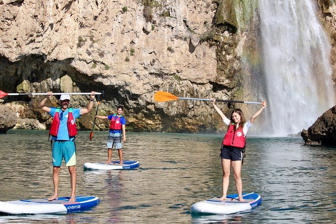 Paddle Surf Route Cliffs Nerja and Cascada de Maro + Snorkel - Reaching Cascada Grande de Maro