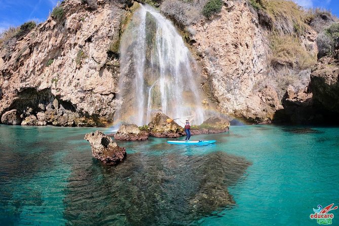 Paddle Surf Route Cliffs Nerja and Cascada de Maro + Snorkel - From Burriana Beach toward Cueva del Lobo
